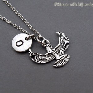 Isis Necklace Egyptian Goddess Isis Silver Isis Winged - Etsy