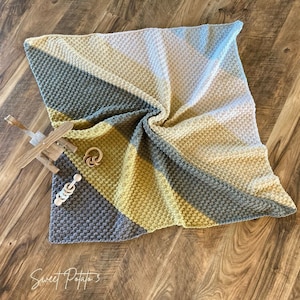Diagonal Delights Baby Blanket - C2C - Crochet Pattern, striped crochet blanket, afghan pattern, throw blanket, customize to your own size