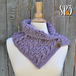 Boulder Creek Crochet Scarf Pattern: Button Cowl (PDF Pattern)