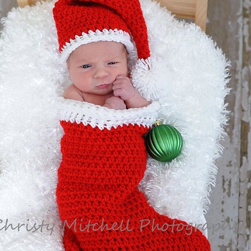 Santa Hat Crochet Pattern Newborn 