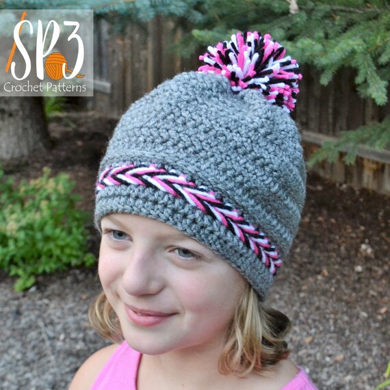Braided Beanie Crochet Pattern Hat 