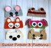 Animal Ear Warmers - Crochet - Mouse, Fox, Owl, Bear, Cat, Monkey - Crochet Pattern, cute gift idea, easy crochet, quick crochet project 