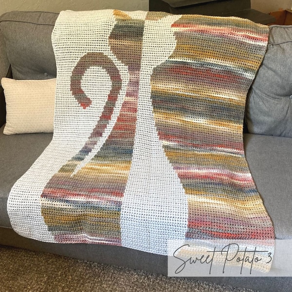Meow Cat Print Blanket