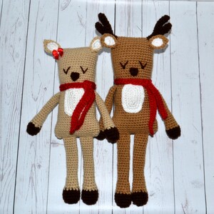 Rudy & Ruby the Reindeer Crochet Pattern for Stuffed Animal, Christmas Ami, Amigurumi pattern, rudolph reindeer, holiday crochet toy image 7