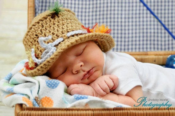 Fishing Hat Crochet Pattern, Fly Fishing, Flies on Hat, Newborn