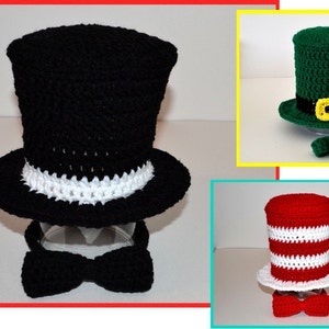 PATTERN Top Hat & Bow Tie Crochet image 2