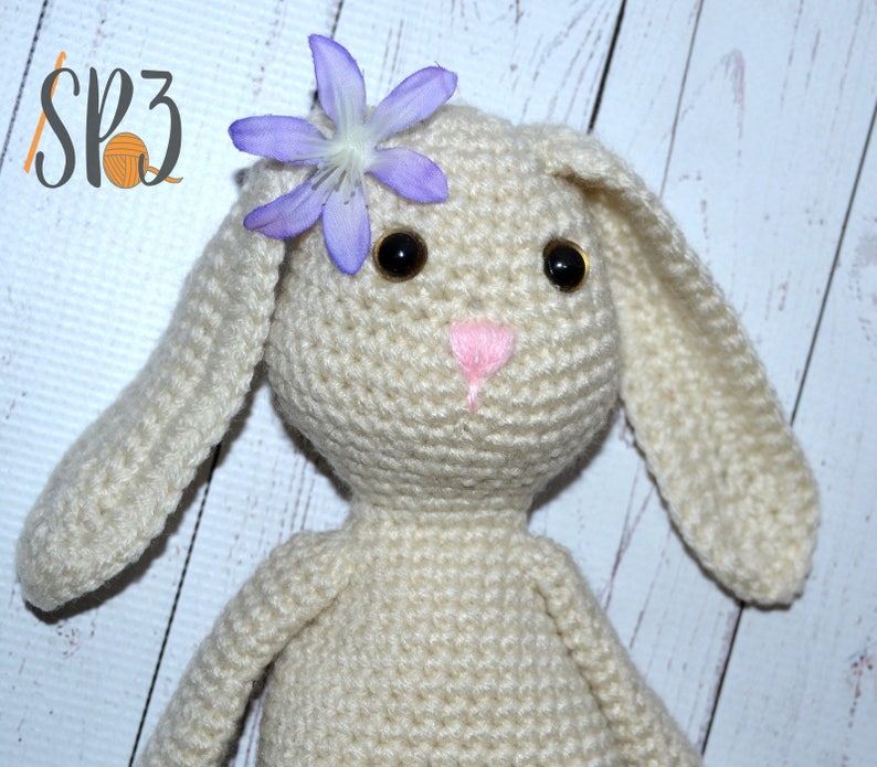 Some Bunny To Love Stuffed Animal Crochet Pattern, floppy ears, easter crochet, amigurumi pattern, ami crochet rabbit, plush crochet image 1