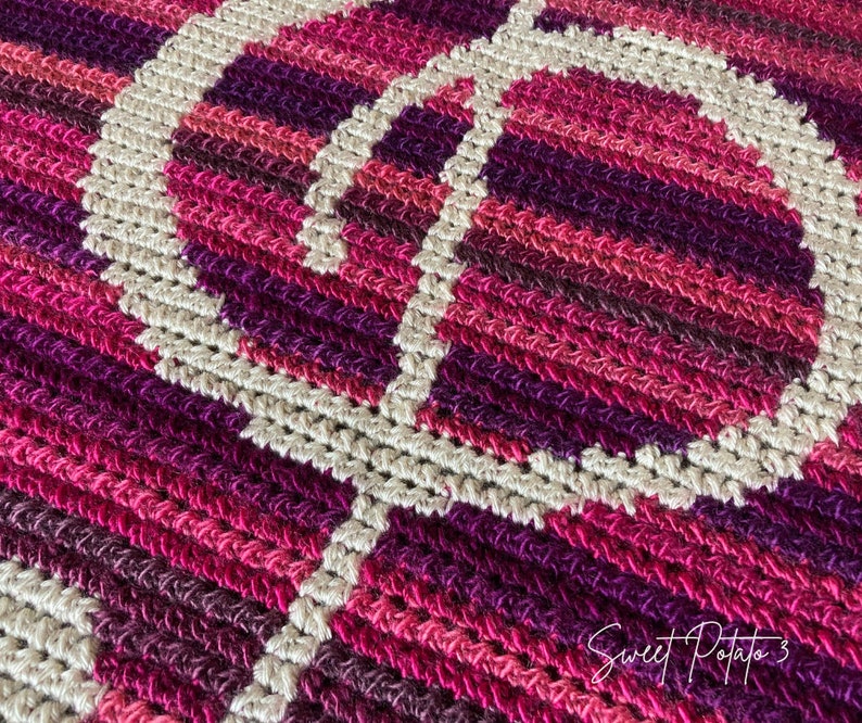 Music Note Crochet Blanket Pattern, throw blanket, graph crochet, gift for music lover, musician gift, modern blanket, singer gift, treble image 3