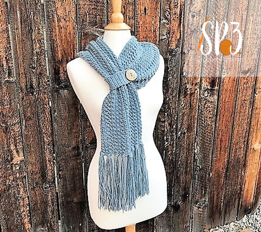Winter Wishes Scarf Crochet Pattern, Textured Crochet, Scarf