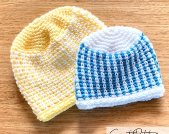 Timeless Treasures Baby & Toddler Hat - Baby Beanie crochet pattern, Nursery, Baby Shower Gift, Unique, Trendy Textured Crochet