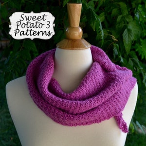 Interlace Scarf & Wrap Crochet Pattern, light weight crochet cowl, scarf for women, womens crochet accessory, gift idea, spring crochet image 5