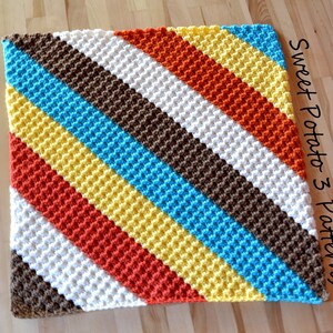 Diagonal Delights Baby Blanket C2C Crochet Pattern, striped crochet blanket, afghan pattern, throw blanket, customize to your own size image 4