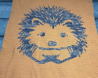 Hedgehog Crochet Blanket Pattern, Woodland Animal Blanket, Throw Blanket, Cute Nature-Inspired Crochet Pattern, Color Changing, Nature Lover