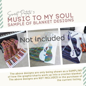 Music Note Blanket Pattern PDF - Intermediate - Worsted Yarn DK ...