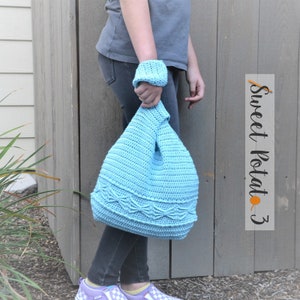 Knot Your Average Bag Crochet Pattern, Everyday Tote, Handbag, Sleepover Bag, Gift idea for girls, womens gifts, holiday gift idea, image 5