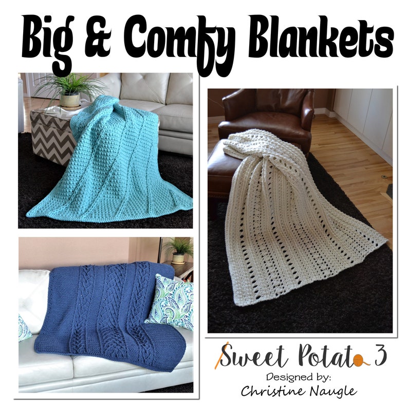 Big & Comfy Blanket Collection Crochet Pattern Crochet Etsy