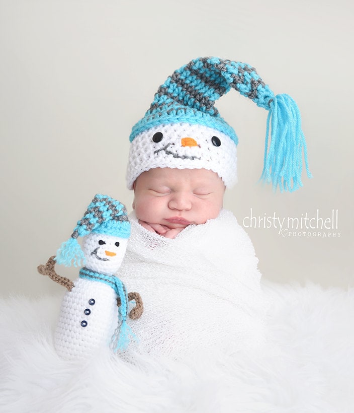 40 Crochet Stuffies with Cows, Frogs, Koalas, and Cthulhu 12 Crochet Snowman Hat & Stuffy Pattern: Winter Baby Set