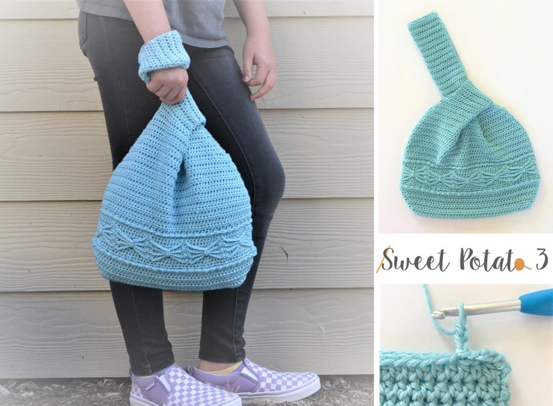 Knot Your Average Bag Crochet Pattern, Everyday Tote, Handbag, Sleepover Bag, Gift idea for girls, womens gifts, holiday gift idea, image 3