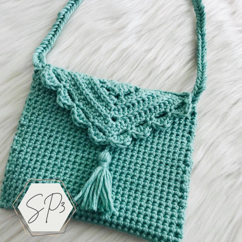 Bella Borsetta Clutch Crochet Pattern, small hand bag, crochet purse, tote pattern, coin purse, crochet accessory, gift idea, women, kids image 3