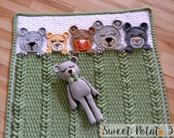 Sleep tight teddy bear blanket sale