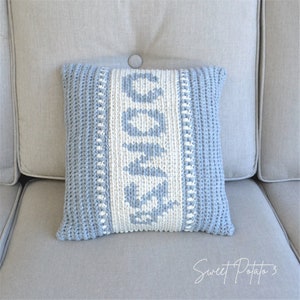Cozy Pillow Cover Crochet Pattern - Graph Crochet Project, House Warming, Home Decor