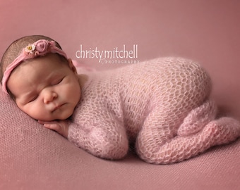 Precious Newborn Romper - Crochet Pattern, newborn photo prop, newborn pictures, delicate crochet for newborn photos, mohair crochet