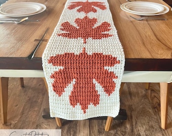 Tovaglia Runner Autunnale 15x70 Pollici - Motivo Foglie D'acero Ricamate, Per Tavola Ringraziamento, Decorazione Feste