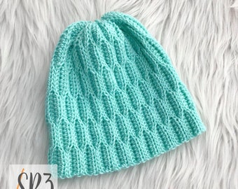 Waves of Hope Hat Crochet Pattern: Textured Stitch Beanie (PDF Pattern)