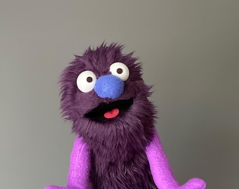 Faux Fur Monster Hand Puppet, Teacher Gift, Puppet Show