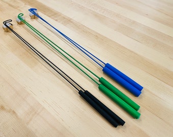 Professional Puppet Arm Rods - Black, Green or Blue Arm Rods (Pair) Hand Puppet, Rod Puppet