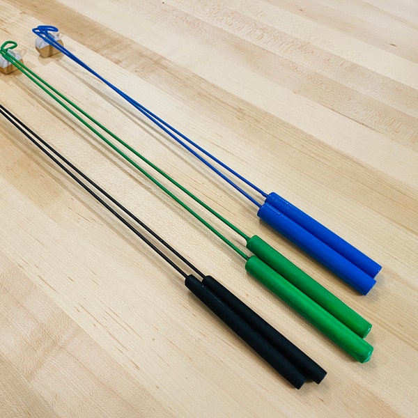Professional Puppet Arm Rods - Black, Green or Blue Arm Rods (Pair) Hand Puppet, Rod Puppet