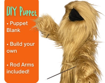 Puppet Blank, Monster Puppet, Muppet Halloween, Hand Puppet, Remote Learning, Teacher Gift, DIY Puppet, Professional Design Kit, Tan
