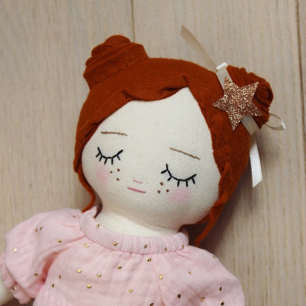 LUCILE, poupée ballerine de 41 cm - poupée de chiffon - poupée en tissu  - fait main - rag doll - handmade doll - cloth doll - fabric doll