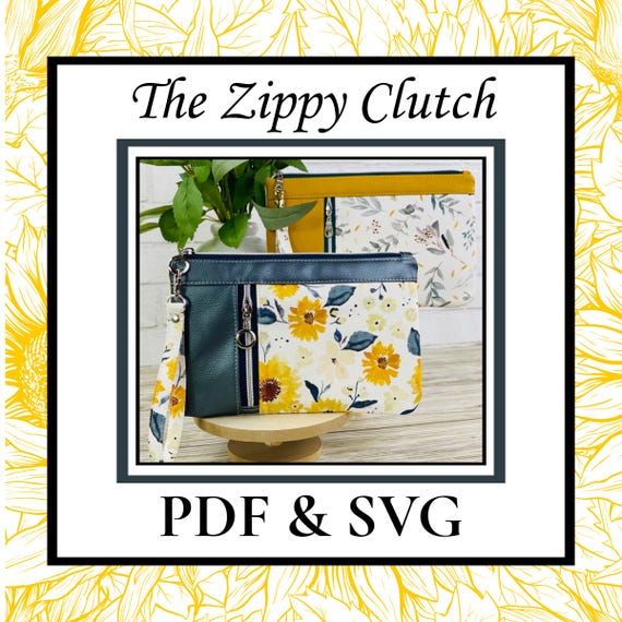 The Zippy Clutch™ PDF, SVG and Slip Pocket Pattern with Video Tutorial, This is NOT a physical item