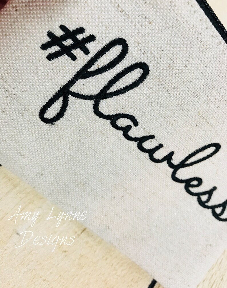 Change Purse Mini Wallet Credit Card Pouch Hastag Flawless Coin Purse Hashtag Flawless Embroidery