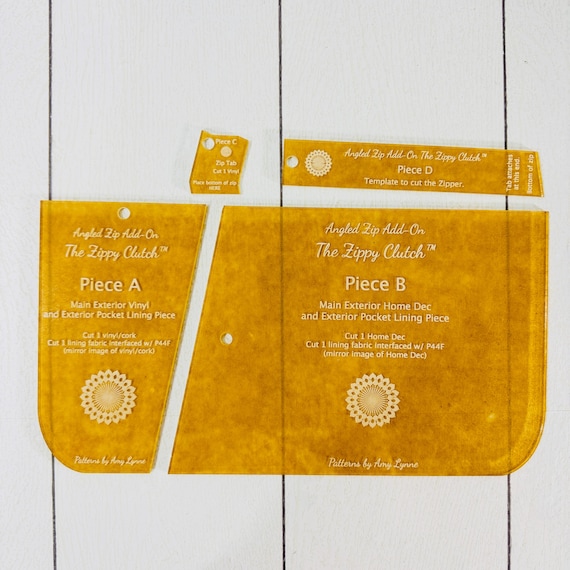 Acrylic Templates for The Angled Add-On Only, Four Piece Template Set