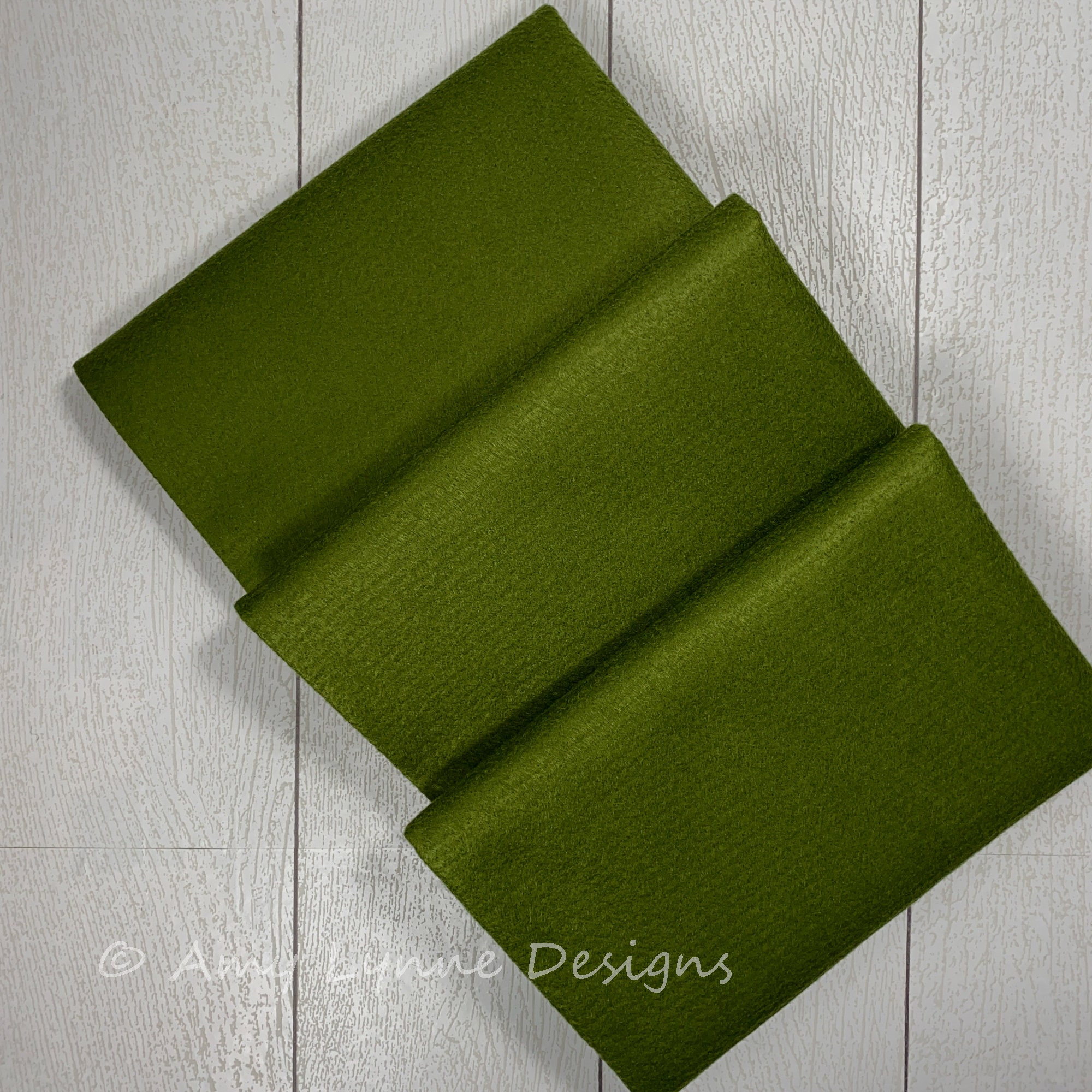 Loden Green Wool Felt National Nonwovens 18 x 18