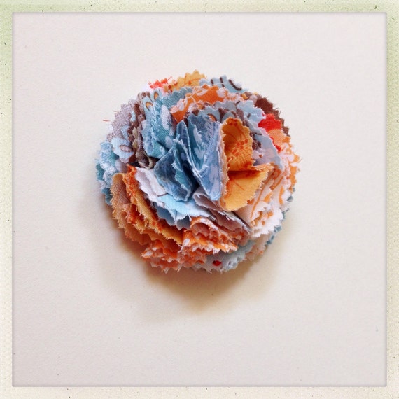 Cotton Fabric Flower Pin