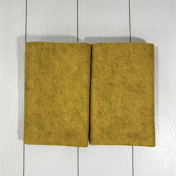 1/2 Yard, 18"L x 36"W Honey Mustard Wool/Rayon