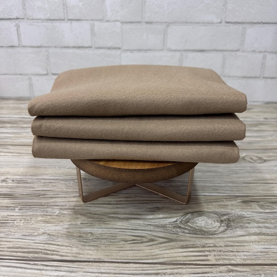 1/2 Yard, 18"L x 36"W Vanilla Latte Wool/Rayon Blend Felt