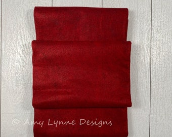 1/2 Yard, 18"L x 36"W Heather Red Wool/Rayon Blend Felt