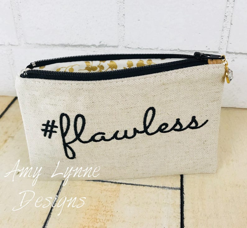 Change Purse Mini Wallet Credit Card Pouch Hastag Flawless Coin Purse Hashtag Flawless Embroidery