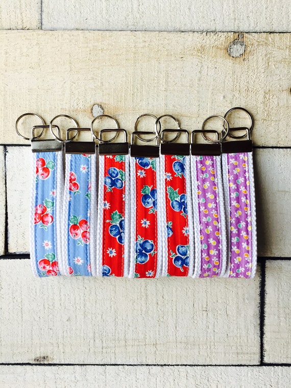 Keychain, Fabric and Webbing Key Chain, Key Fob, Makes a Great Gift, Birds of Liberty, Darlene Zimmerman Fabric