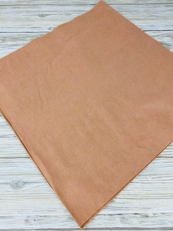1/2 Yard, 18"L x 36"W Tan Wool/Rayon Blend Felt