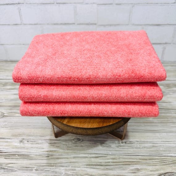1/2 Yard, 18"L x 36"W Charming Coral Wool/Rayon Blend Felt