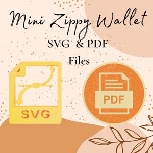 Arquivo SVG e PDF para a carteira Zippy Clutch Mini™, instruções do molde de costura não incluídas, funciona em Cricut/Silhouette, ScanNCut
