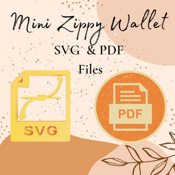 SVG & PDF File for the Zippy Clutch Mini Wallet™, Sewing Pattern Directions is not included, Works on Cricut/Silhouette, ScanNCut