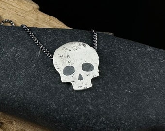 Skull Necklace engraving silver