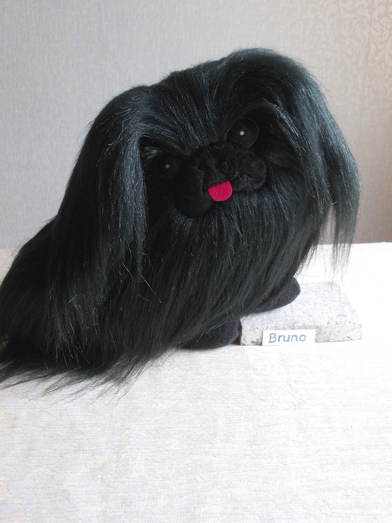 stuffed pekingese dog