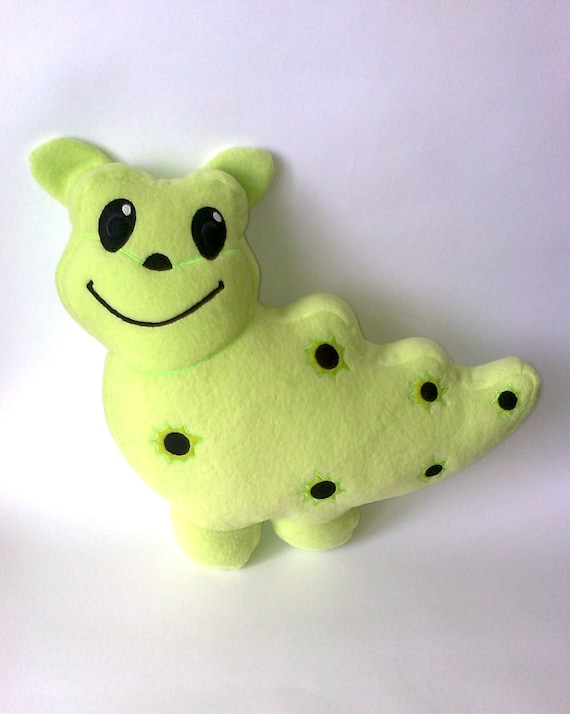 green dog plush